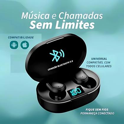 Imagem de Fone de Ouvidos Sem Fio Bluetooth Tws Pró Rosa p/ Todos Os Celulares Com Cancelamento de Ruido