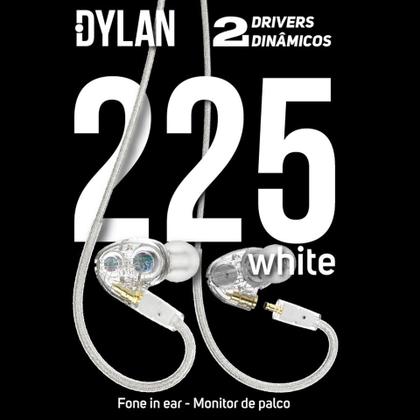 Imagem de Fone dylan de-225 white in-ear-monitor palco drivers dinamicos