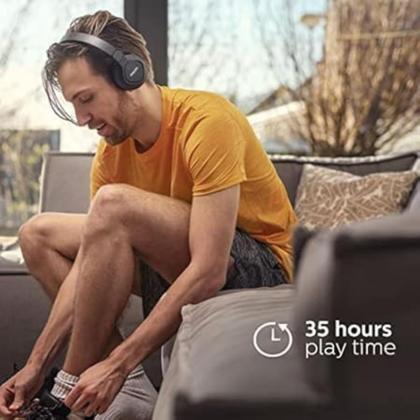 Imagem de Fone Headphone Philips Sport Bluetooth Modelo Taa4216bk/00 Cor Preto