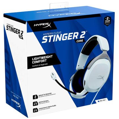 Imagem de Fone headset gamer hyperx cloud stinger 2 core 3.5mm branco 6h9b5aa