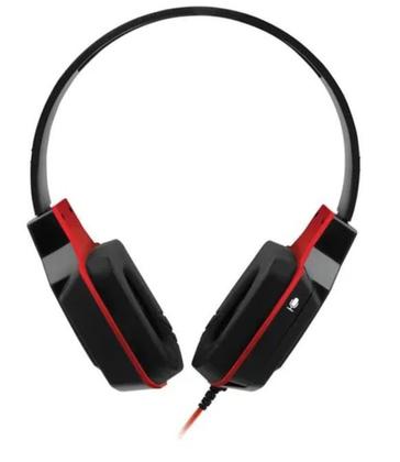 Imagem de Fone Headset Headphone com Microfone Gamer Multilaser PH073 para jogos conexão P2 Preto com Vermelho