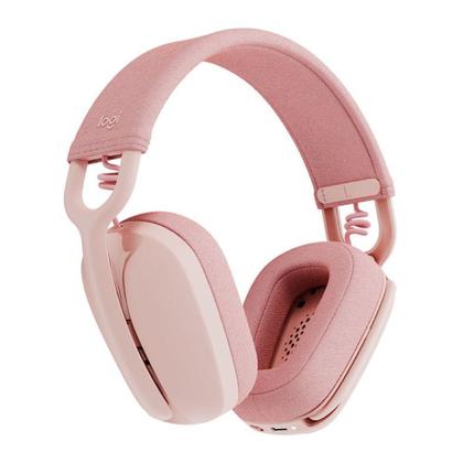 Imagem de Fone headset logitech sem fio zone vibe 100 rosa 981-001223