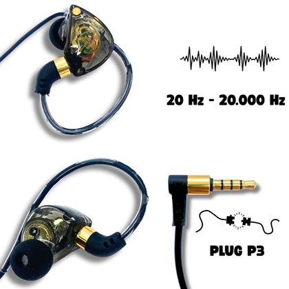 Imagem de Fone In Ear Monitor Retorno de Palco com Microfone Áudio HD