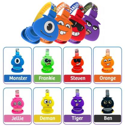 Imagem de Fone Jellie Monsters Roxo Bluetooth Infantil Headset Sem Fio