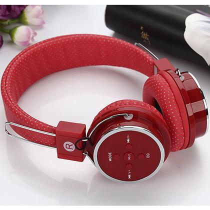 Imagem de Fone Ouvido B05 Sem Fio Bluetooth Sd Fm Slim Fit Vermelho
