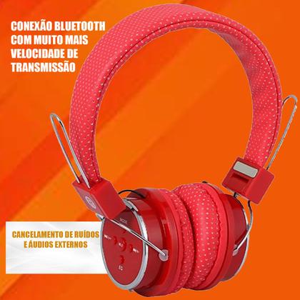 Imagem de Fone Ouvido B05 Sem Fio Bluetooth Sd Fm Slim Fit Vermelho