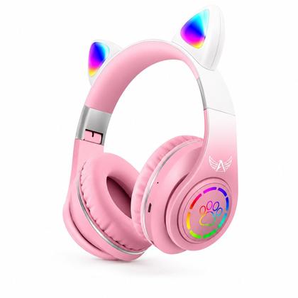 Imagem de Fone Ouvido Bluetooth Infantil Coelho Led Menino Menina Luxo