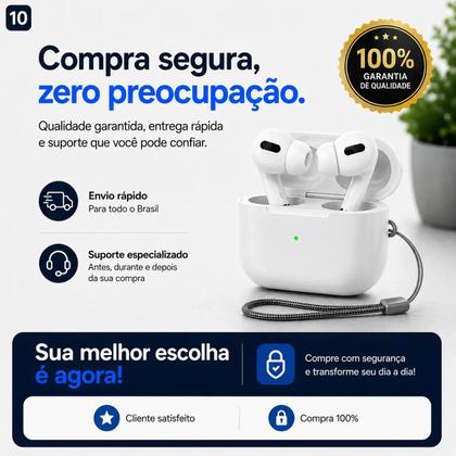 Imagem de Fone Ouvido Bluetooth Pró Anc Compatível C/iphone e Android C/ Borrachinha