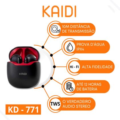 Imagem de Fone Ouvido Kaidi Bluetooth 5.1 Sem Fio Kd771 Kai