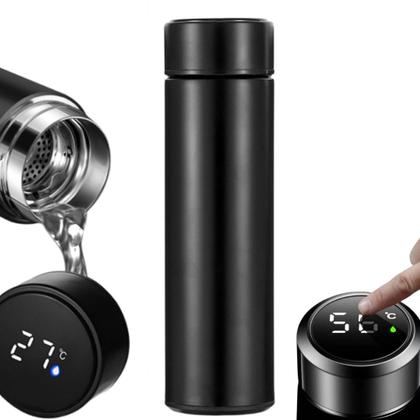 Imagem de Fone sem fio Bluetooth Garrafa térmica led 500ml relógio digital smart Kit Esportes