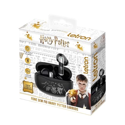 Imagem de Fone Sem Fio Harry Potter Estereo Earbuds Case Carregador Bluetooth Letron Leonora - 94429