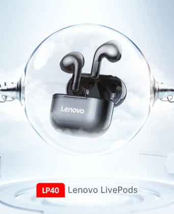 Imagem de Fone sem fio Lenovo LP40 original TWS Bluetooth - Preto