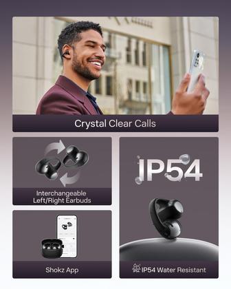 Fones de ouvido abertos SHOKZ OpenDots ONE Bluetooth com microfone