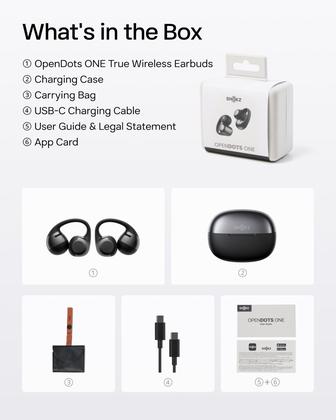 Fones de ouvido abertos SHOKZ OpenDots ONE Bluetooth com microfone