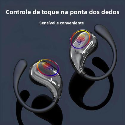 Imagem de Fones De Ouvido Bluetooth 5.4 À Prova d'Água HiFi Estéreo Com Gancho Para Ouvido TWS Sem Fio Com