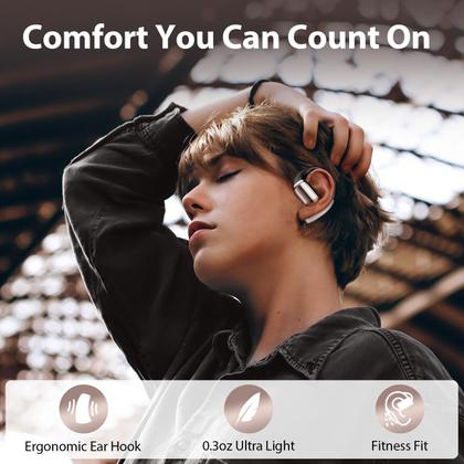 Imagem de Fones de ouvido Bluetooth sem fio DARONGFENG Open Ear Air Conduction com estojo de carregamento de LED