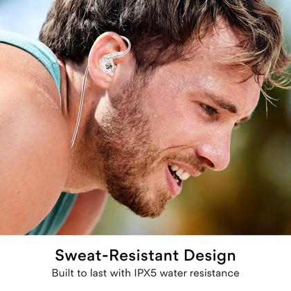 Imagem de Fones de ouvido com fio MEE audio M6 Sport à prova de suor com fio de memória