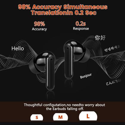 Imagem de Fones de ouvido de tradução Fyzuf em tempo real em 150 idiomas com aplicativo