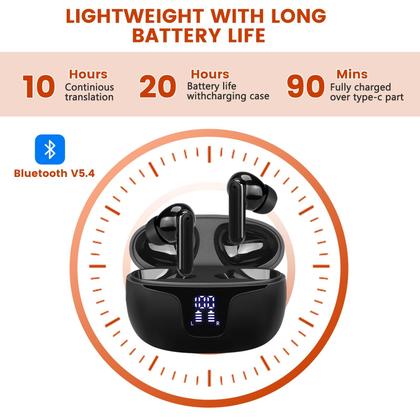 Imagem de Fones de ouvido de tradução Fyzuf em tempo real em 150 idiomas com aplicativo