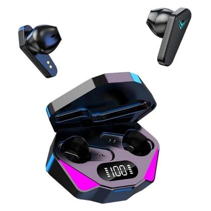 Imagem de Fones De Ouvido Gamer Sem Fio Bluetooth Gaming Fone Som Estéreo Alta Fidelidade Display LED HD Com Microfone