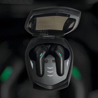 Imagem de Fones De Ouvido Gamer Sem Fio Bluetooth Gaming Fone Som Estéreo Alta Fidelidade Display LED HD Com Microfone