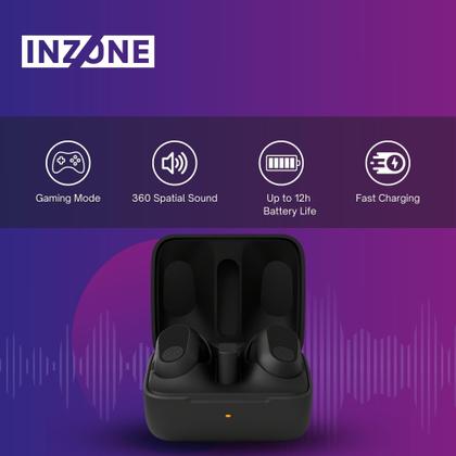 SONY INZONE Buds ブラック Fones de Ouvido Gamer Sony INZONE Buds (Pretos) - Cancelamento de