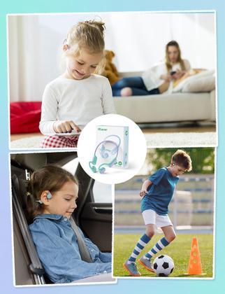 Imagem de Fones de ouvido iClever Kids Bluetooth 5.4 Air Conduction Open Ear