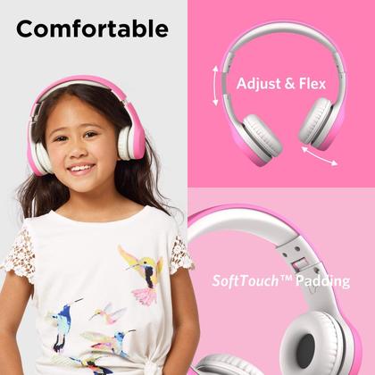 Imagem de Fones de ouvido intra-auriculares para crianças LilGadgets Connect+ Style com microfone - rosa