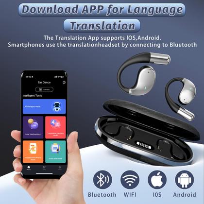 Imagem de Fones de ouvido sem fio de tradução Srotek Language Translator