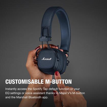 Fones de ouvido sem fio Marshall Major V Midnight Blue - Fone de
