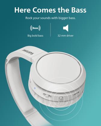 Imagem de Fones de ouvido sem fio PHILIPS H4205 On-Ear 32mm Drivers White