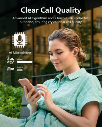 Imagem de Fones de ouvido sem fio PHILIPS TAT3519 True Wireless com cancelamento de ruído.
