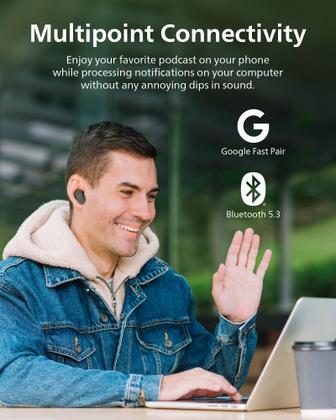 Imagem de Fones de ouvido sem fio PHILIPS TAT3519 True Wireless com cancelamento de ruído.