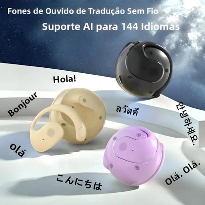 Imagem de Fones De Ouvido Tradutores Em Tempo Real Com 144 Idiomas, Tradutor AI Para Viagens E Negócios