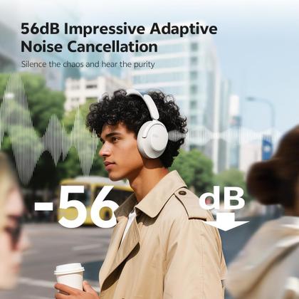 Imagem de Fones QCY H3S Sem Fio ANC 56dB 102H de Reprodução Branco