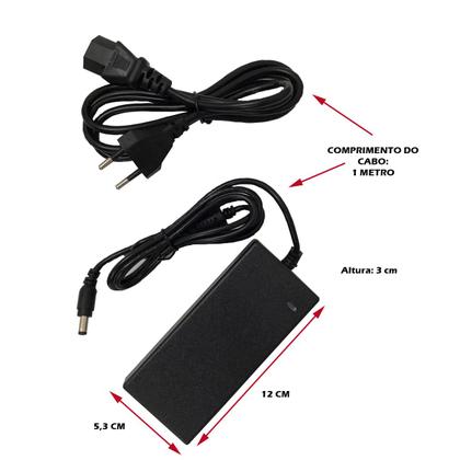 Imagem de Fonte 12v 5a Cftv Fita Led 110v/220v Bivolt