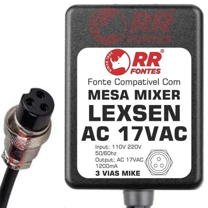 Imagem de Fonte 17Vac Para Mixer Lexen M2442Fx M802Fx M1202Fx M1642Fx