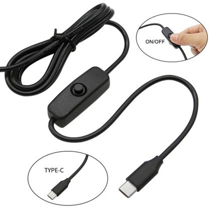 Imagem de Fonte 5v 3A USB-C 3.1 Conector Tipo C Para Rasp Pi 4 Botão Liga/Desligar - U1002