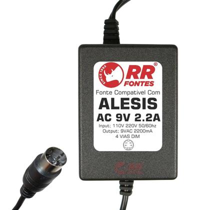 Imagem de Fonte AC 9V 2.2A De 4 Vias Para Processador De Efeitos Alesis AC09-22DB