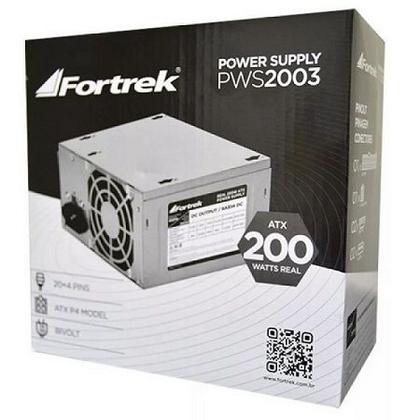Imagem de Fonte ATX 200W Reais 20+4P PWS-2003 Fortrek S/ Cabo