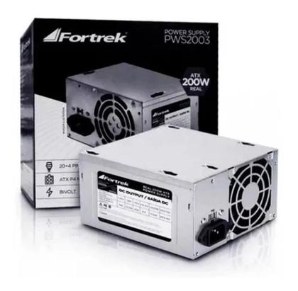 Imagem de Fonte Atx 200w Real 115V/230V para PC Fortrek 24 Pinos