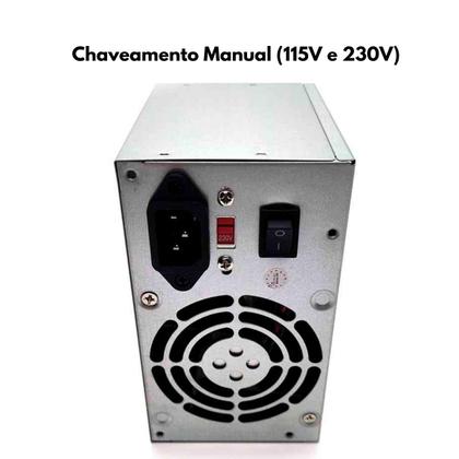 Imagem de Fonte ATX 200W Sem Cabo Cinza PS-200V4 Seletor Bivolt C3Plus