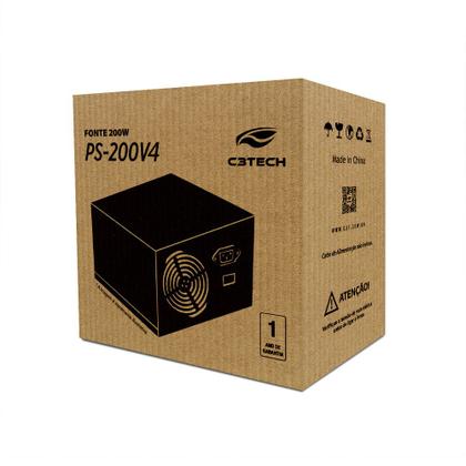 Imagem de Fonte atx c3tech 200w ps-200v4 s/cabo coletek