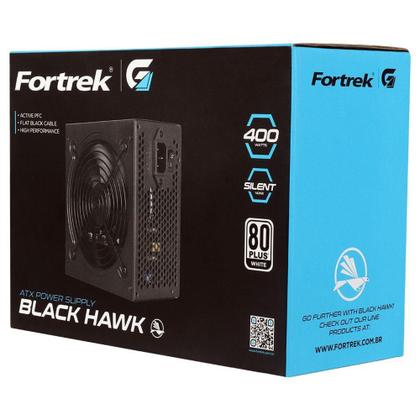 Imagem de Fonte ATX Fortrek Black Hawk 400W, 80 Plus White, Bivolt, Preto - 70458