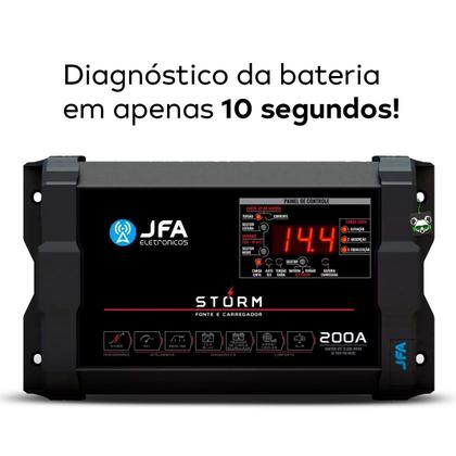 Imagem de Fonte Automotiva Carregador Bateria Bivolt Digital Cca Storm Plus JFA