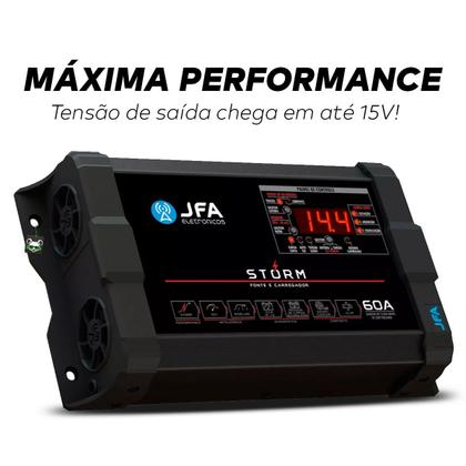 Imagem de Fonte Automotiva Carregador Bateria Bivolt Digital Cca Storm Plus JFA