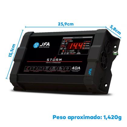 Imagem de Fonte Automotiva Carregador Bateria Bivolt Digital Cca Storm Plus JFA