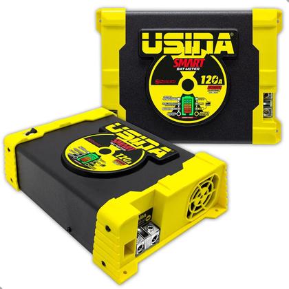 Imagem de Fonte Automotiva Carregador de Bateria 12v Usina Smart Bat Meter 120 amperes 1 ano de Garantia