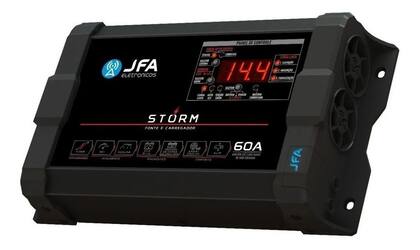 Imagem de Fonte Automotiva Jfa 60a Slim Storm Voltímetro Digital Som