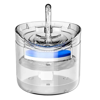 Imagem de Fonte Bebedouro Agua Gato Pet Caes 2 Litros Automatico Silencioso Usb Bomba Filtro Petshop Hidrataçao Transparente